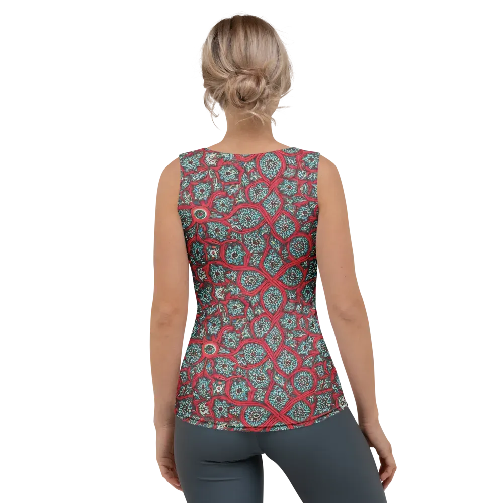 Crimson Mosaic on Women's Tank Top — Back
