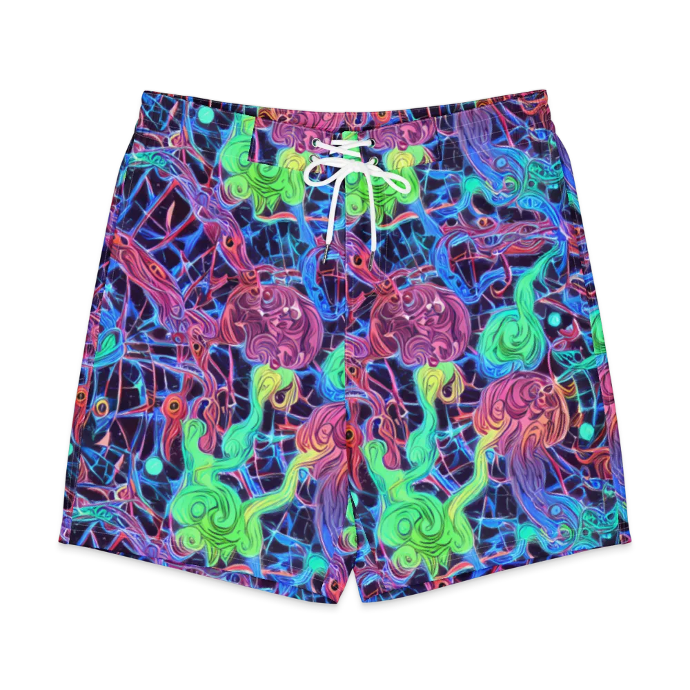 Prismatic Predators on Men's Board Shorts — Front