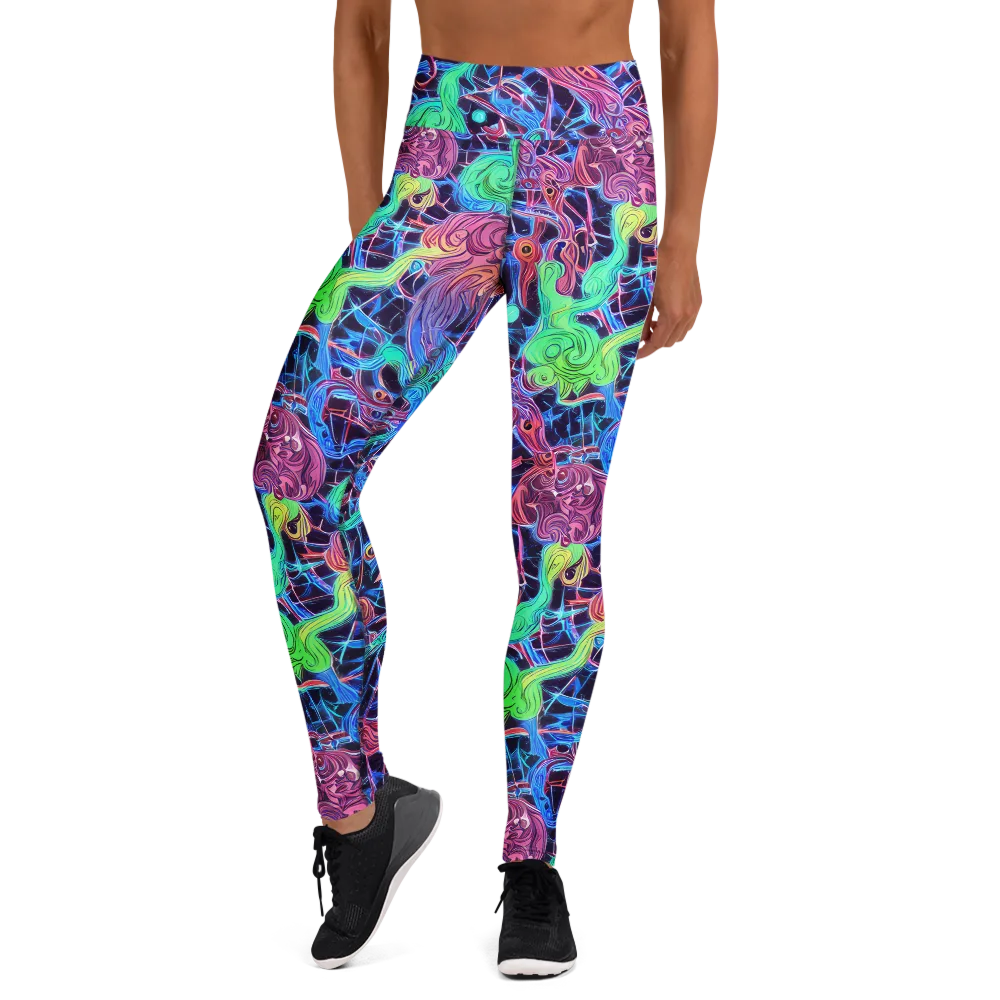 Prismatic Predators on Yoga Leggings — Front