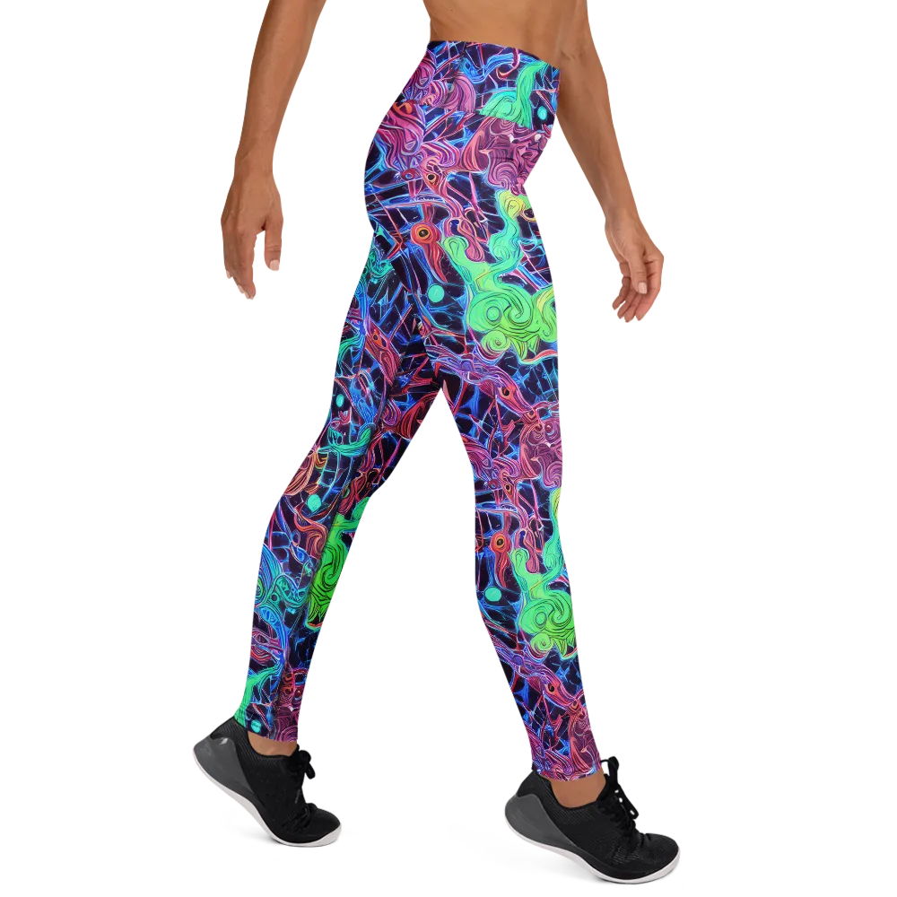 Prismatic Predators on Yoga Leggings — Right