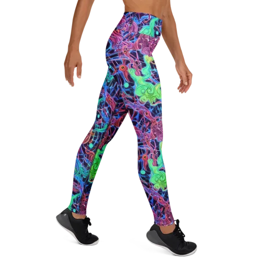 Prismatic Predators on a Yoga Leggings