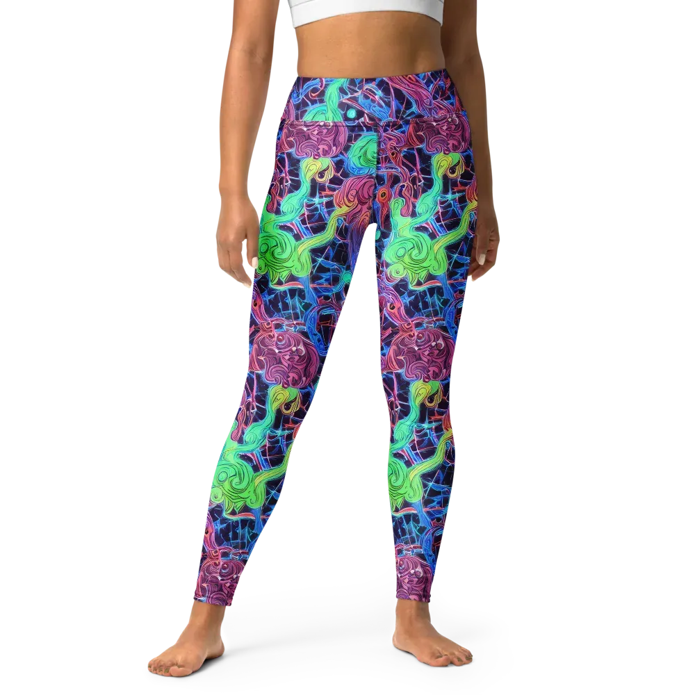 Prismatic Predators on Yoga Leggings — Front
