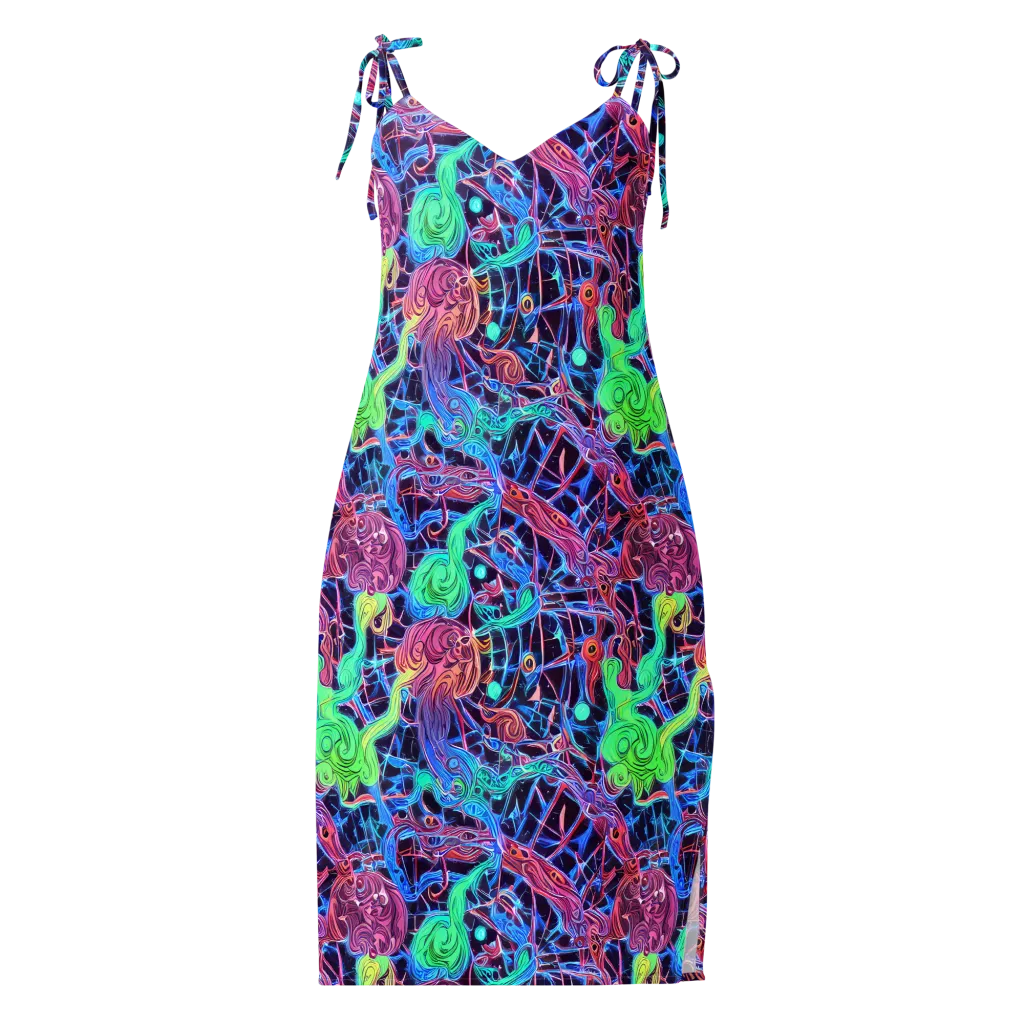 Prismatic Predators on Slip Dress — Front