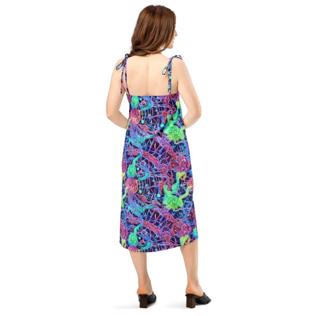 Prismatic Predators on Slip Dress — Back