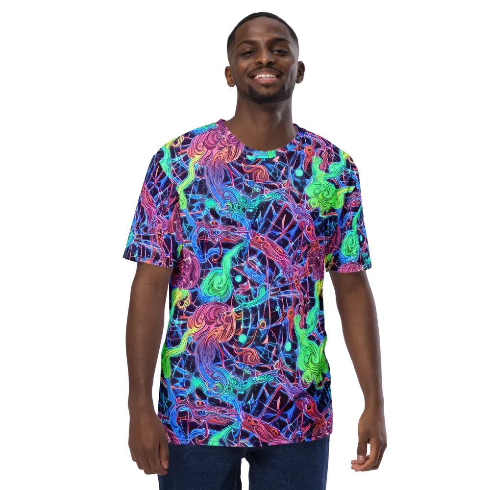 Prismatic Predators on Men's Crew Neck T-Shirt — Front