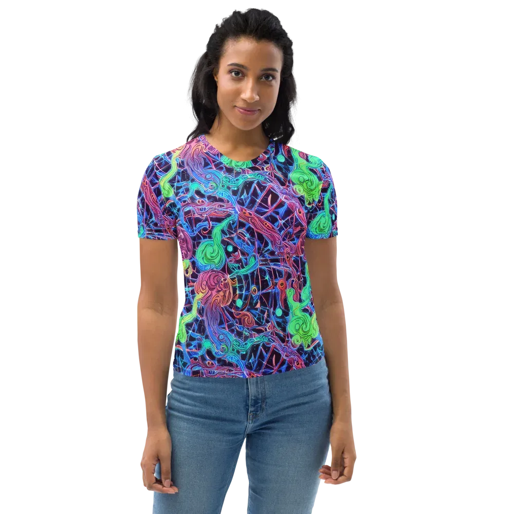 Prismatic Predators on Women's Crew Neck T-Shirt — Front