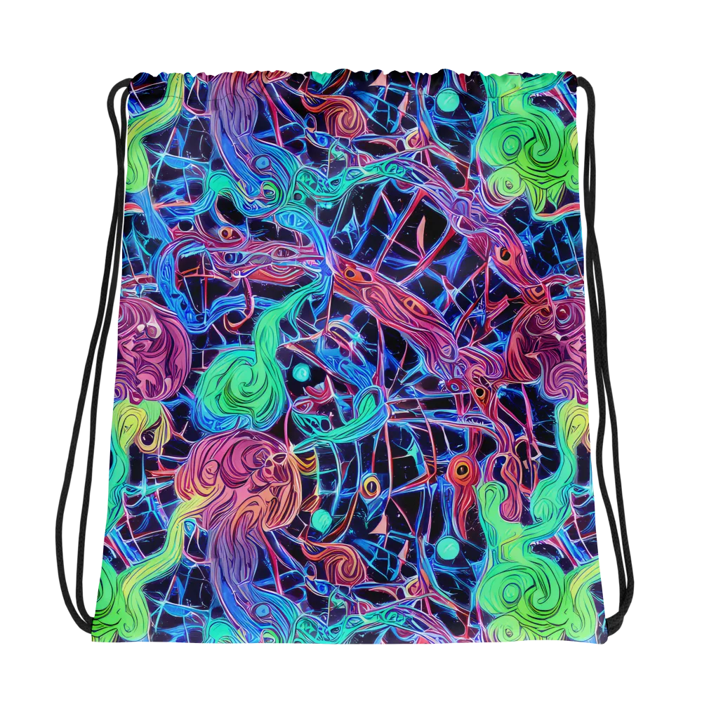 Prismatic Predators on Drawstring Bag — Photo