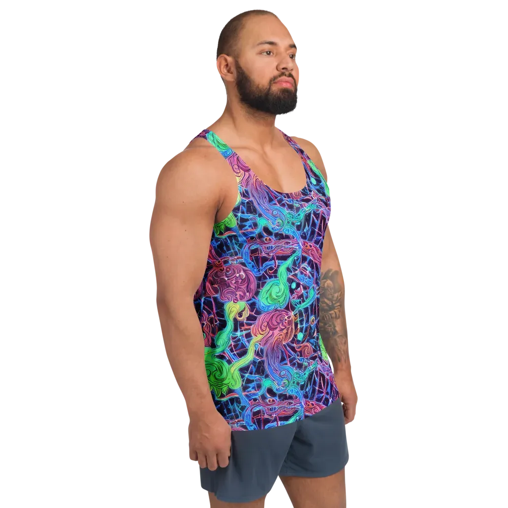Prismatic Predators on Men's Tank Top — Right Front