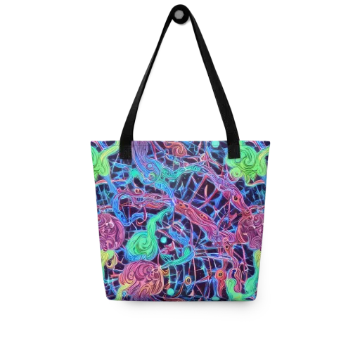 Prismatic Predators on a Tote Bag