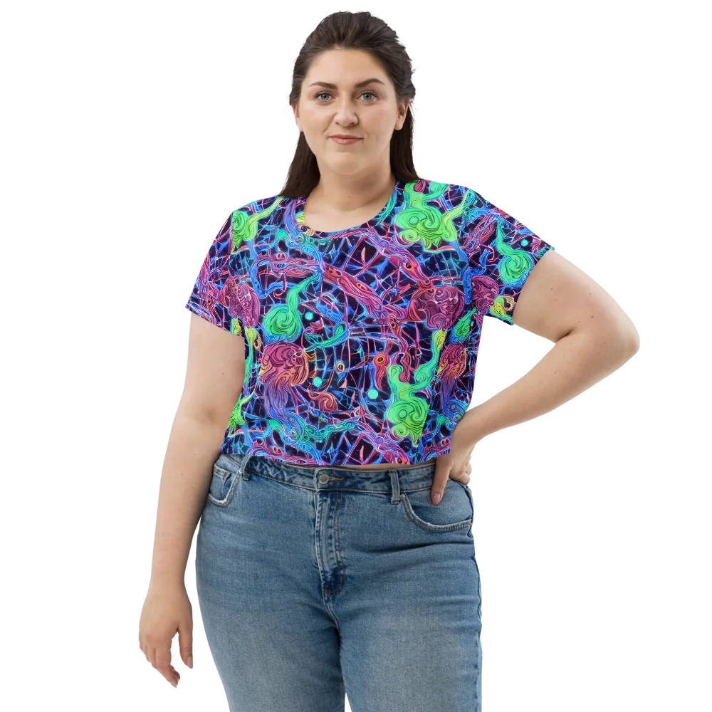 Prismatic Predators on Crop Tee — Front