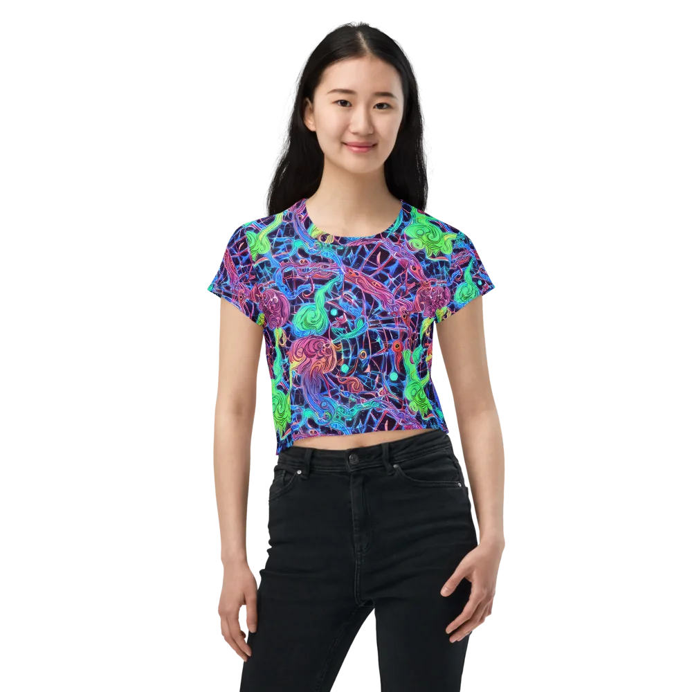 Prismatic Predators on Crop Tee — Front