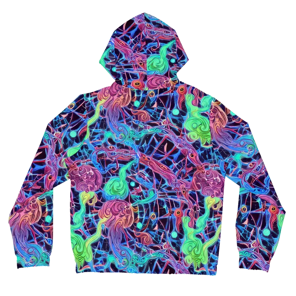 Prismatic Predators on Women's Full-Zip Hoodie — Back