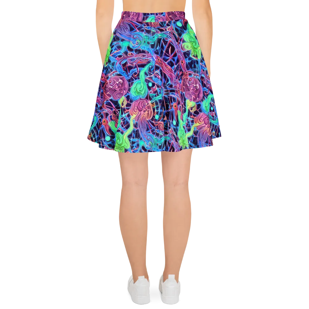 Prismatic Predators on Skater Skirt — Back
