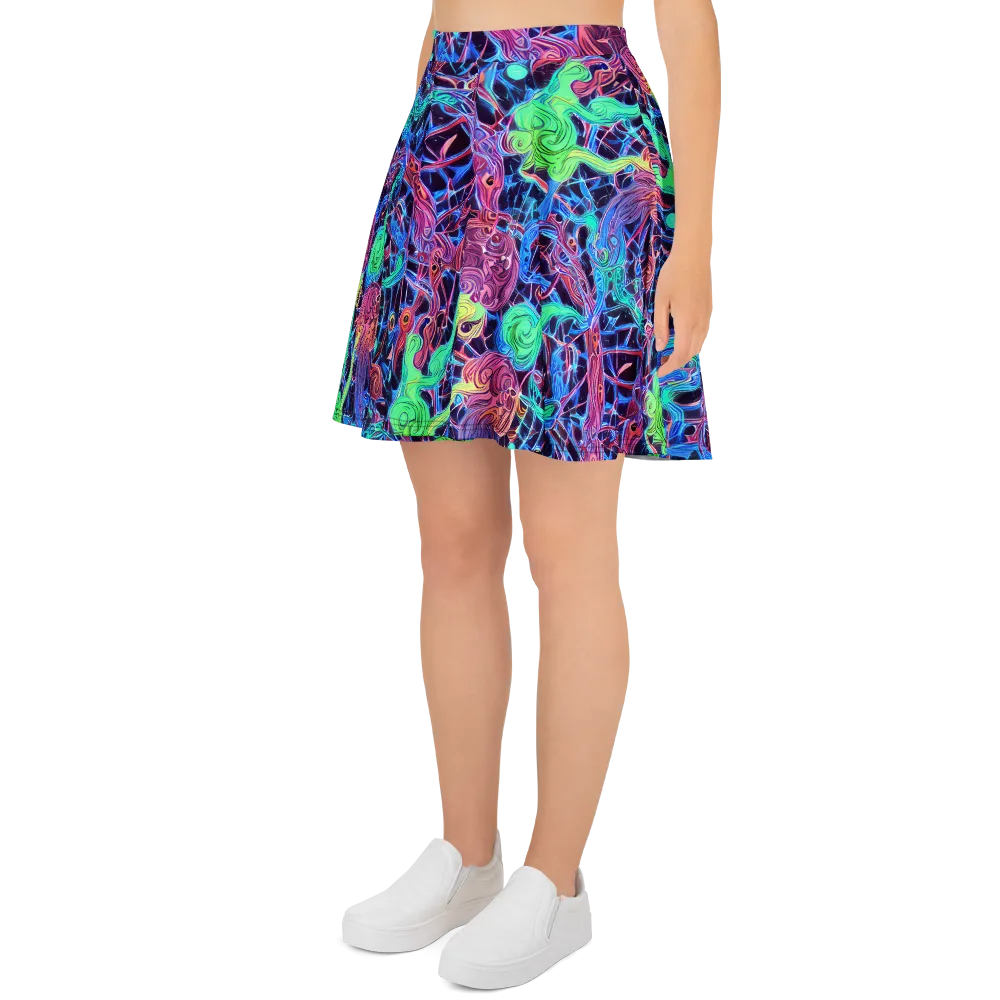 Prismatic Predators on Skater Skirt — Left