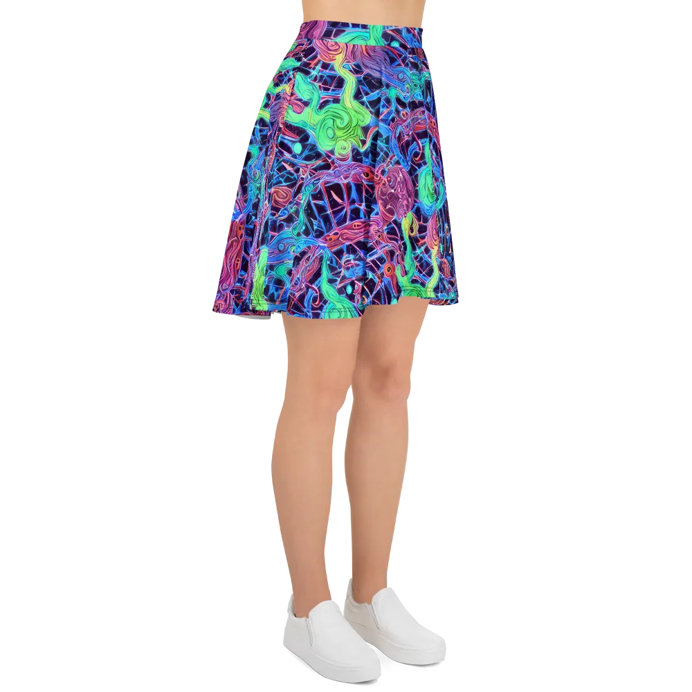 Prismatic Predators on Skater Skirt — Right