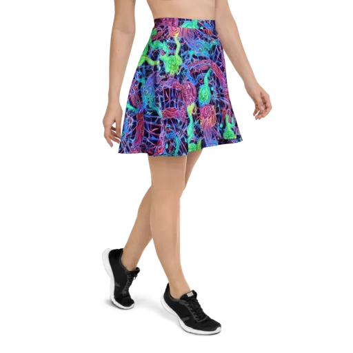 Prismatic Predators on a Skater Skirt