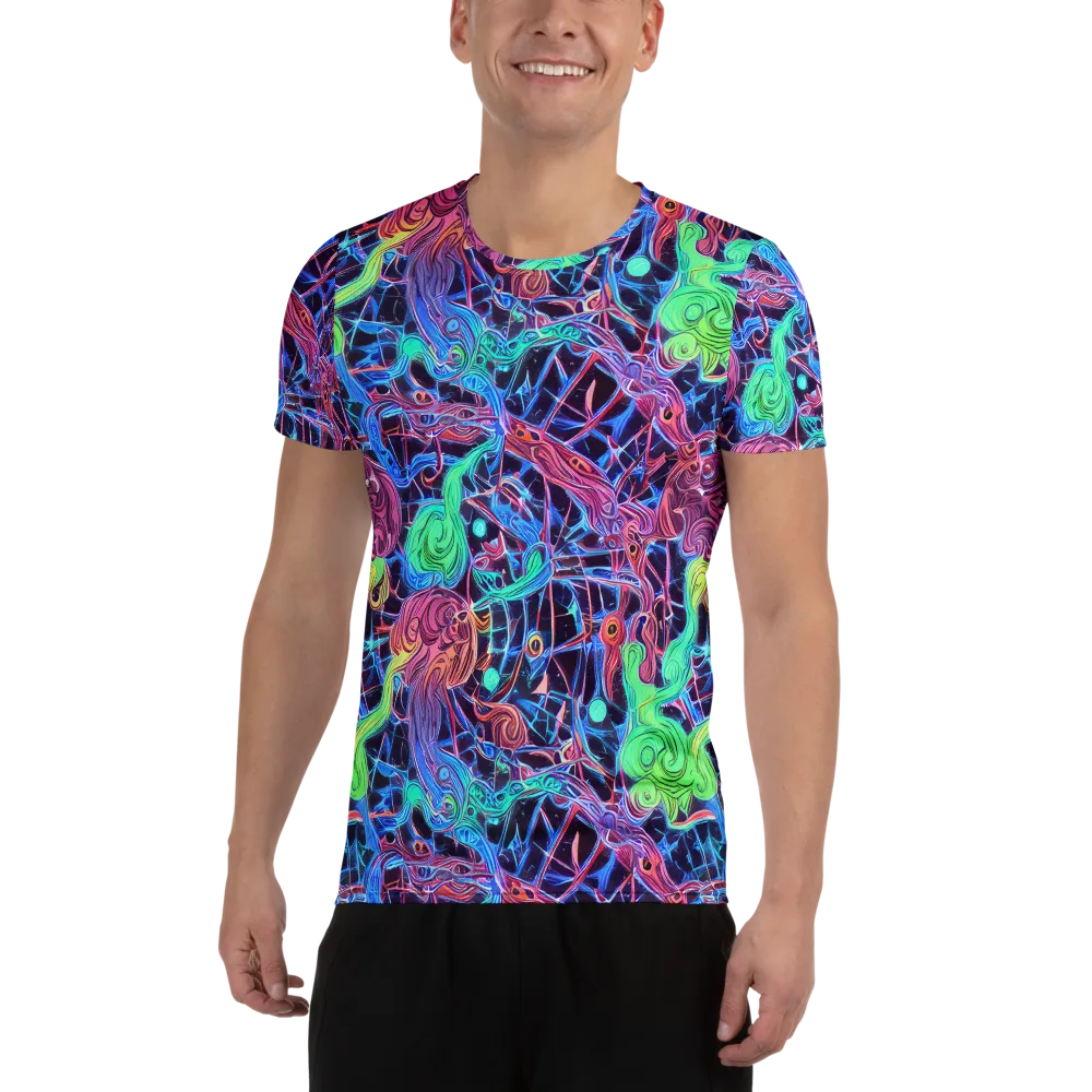 Prismatic Predators on Men's Athletic T-Shirt — Front