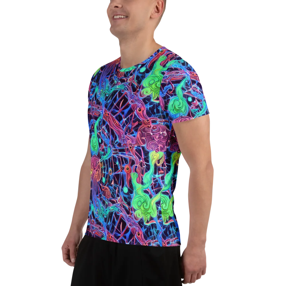 Prismatic Predators on Men's Athletic T-Shirt — Left