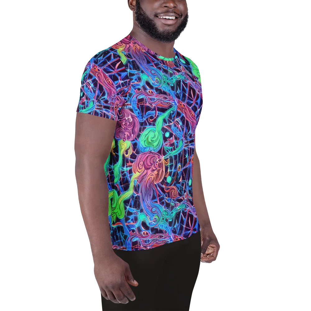 Prismatic Predators on Men's Athletic T-Shirt — Right
