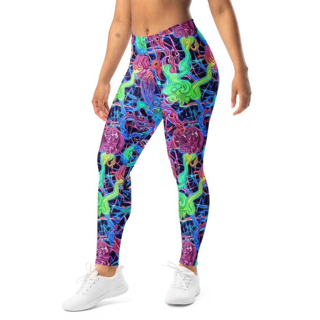 Prismatic Predators on Leggings — Left Front