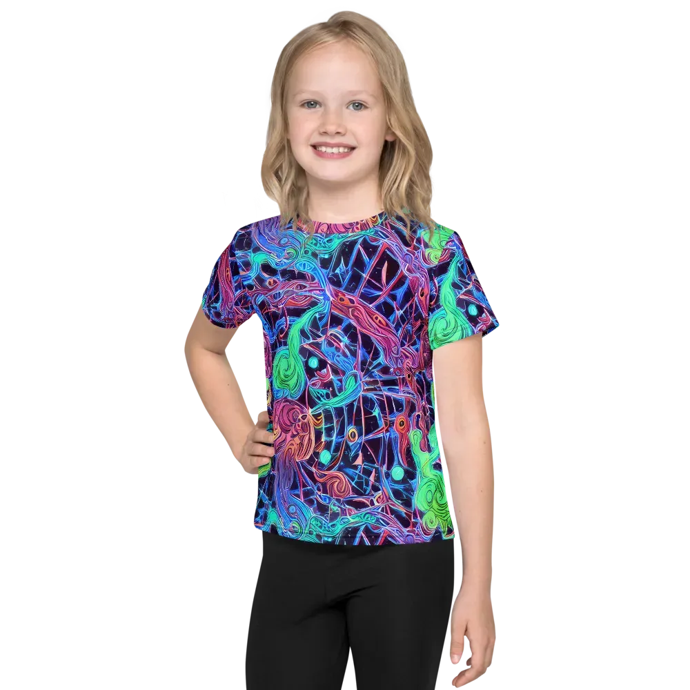 Prismatic Predators on Kids Crew Neck T-Shirt — Front
