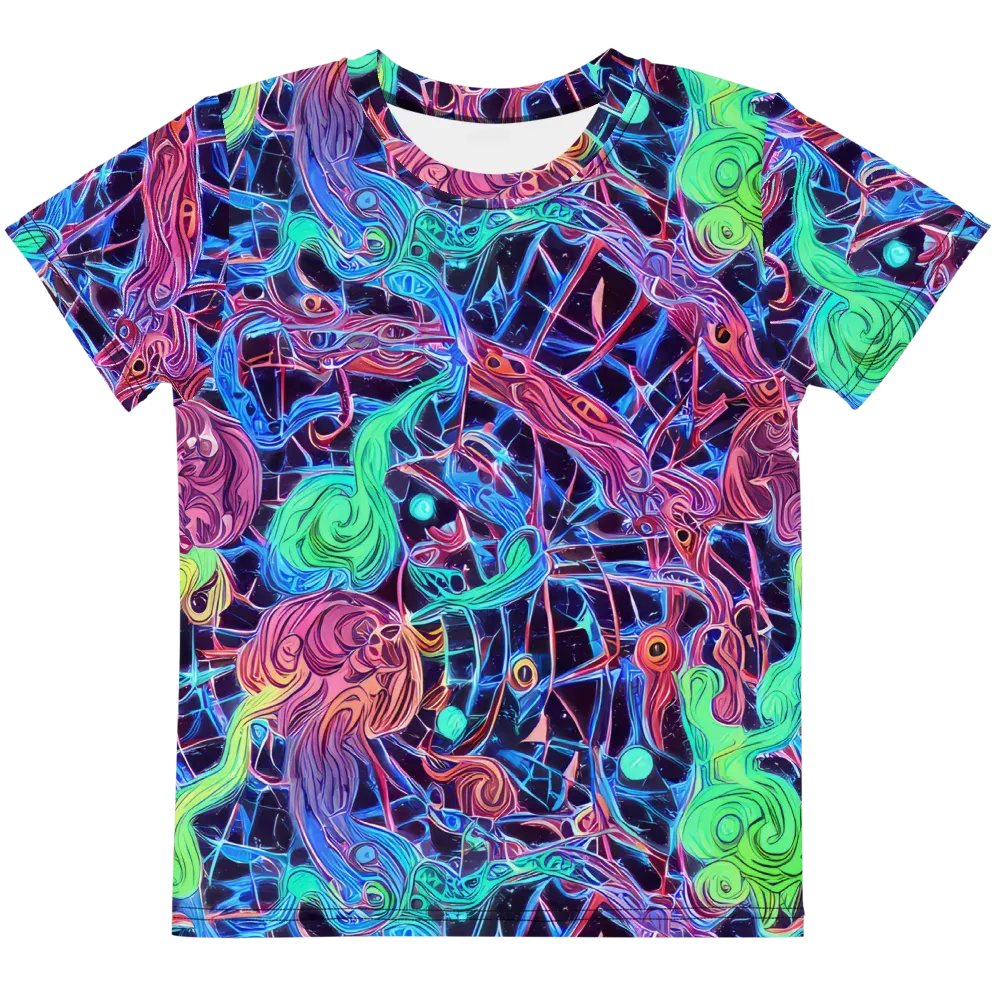 Prismatic Predators on Kids Crew Neck T-Shirt — Front