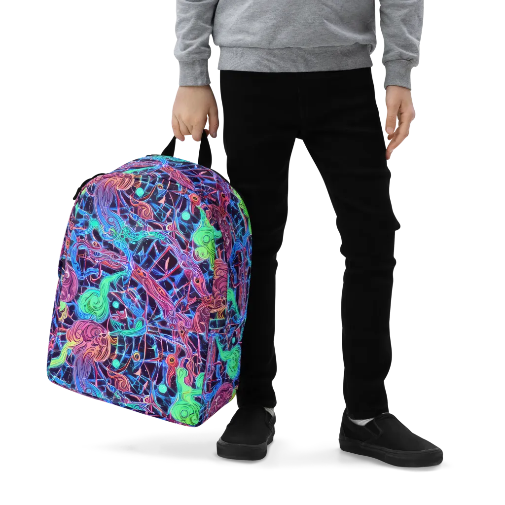Prismatic Predators on Minimalist Backpack — Zoomed-in