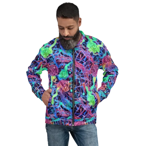 Prismatic Predators on a Bomber Jacket