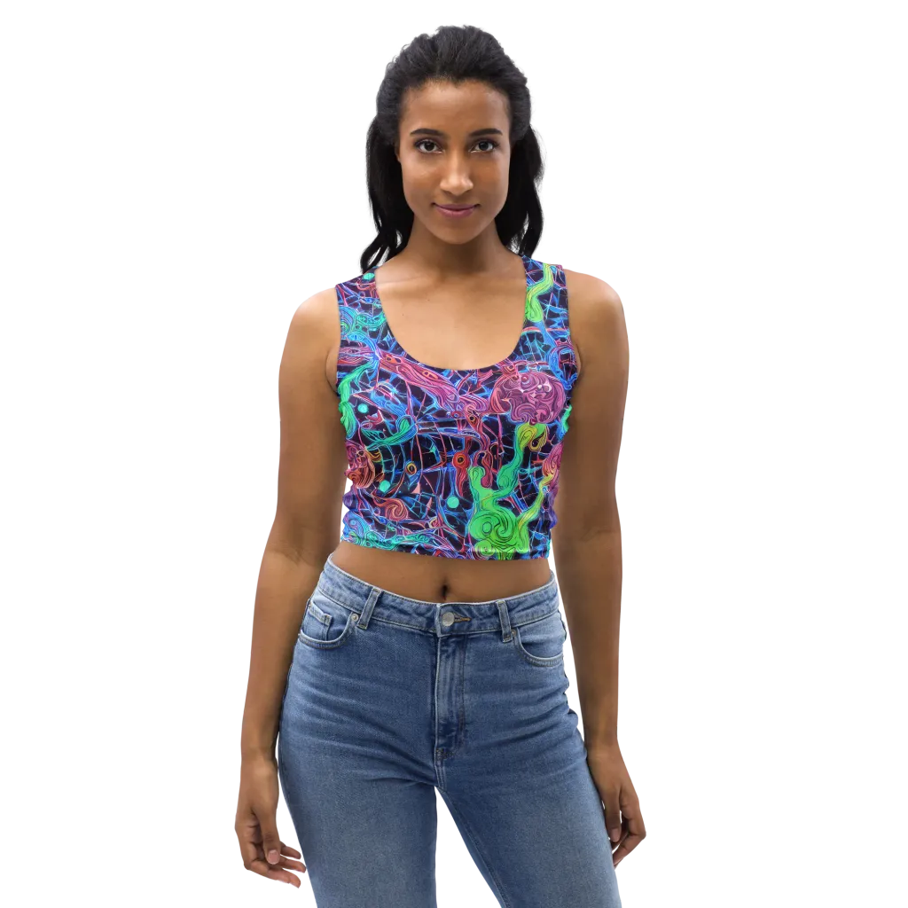Prismatic Predators on Crop Top — Front