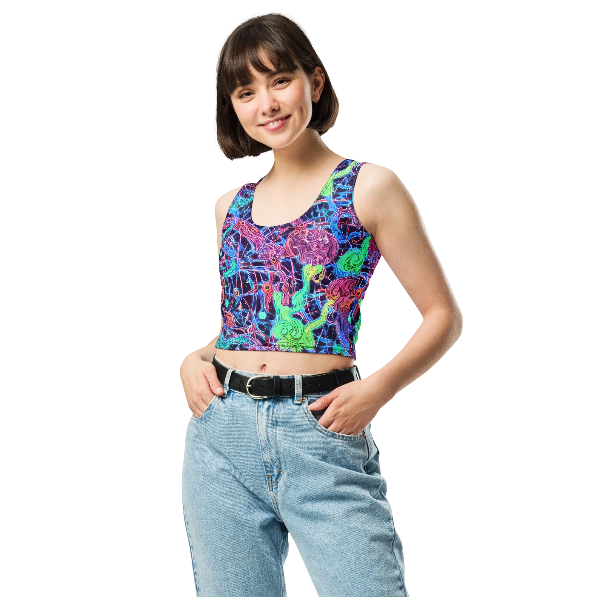 Prismatic Predators on Crop Top — Front