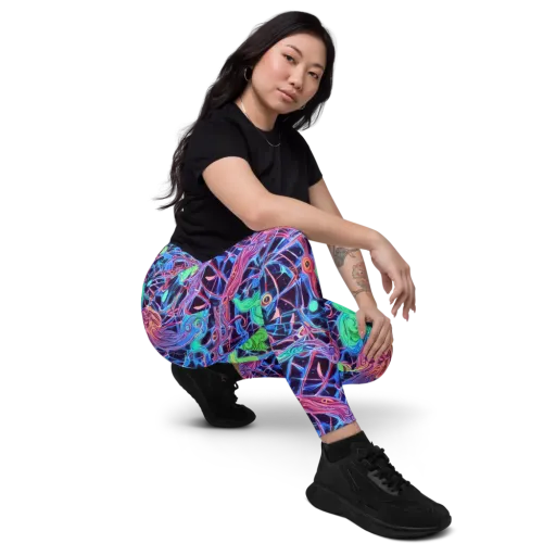 Prismatic Predators on a Leggings with Pockets