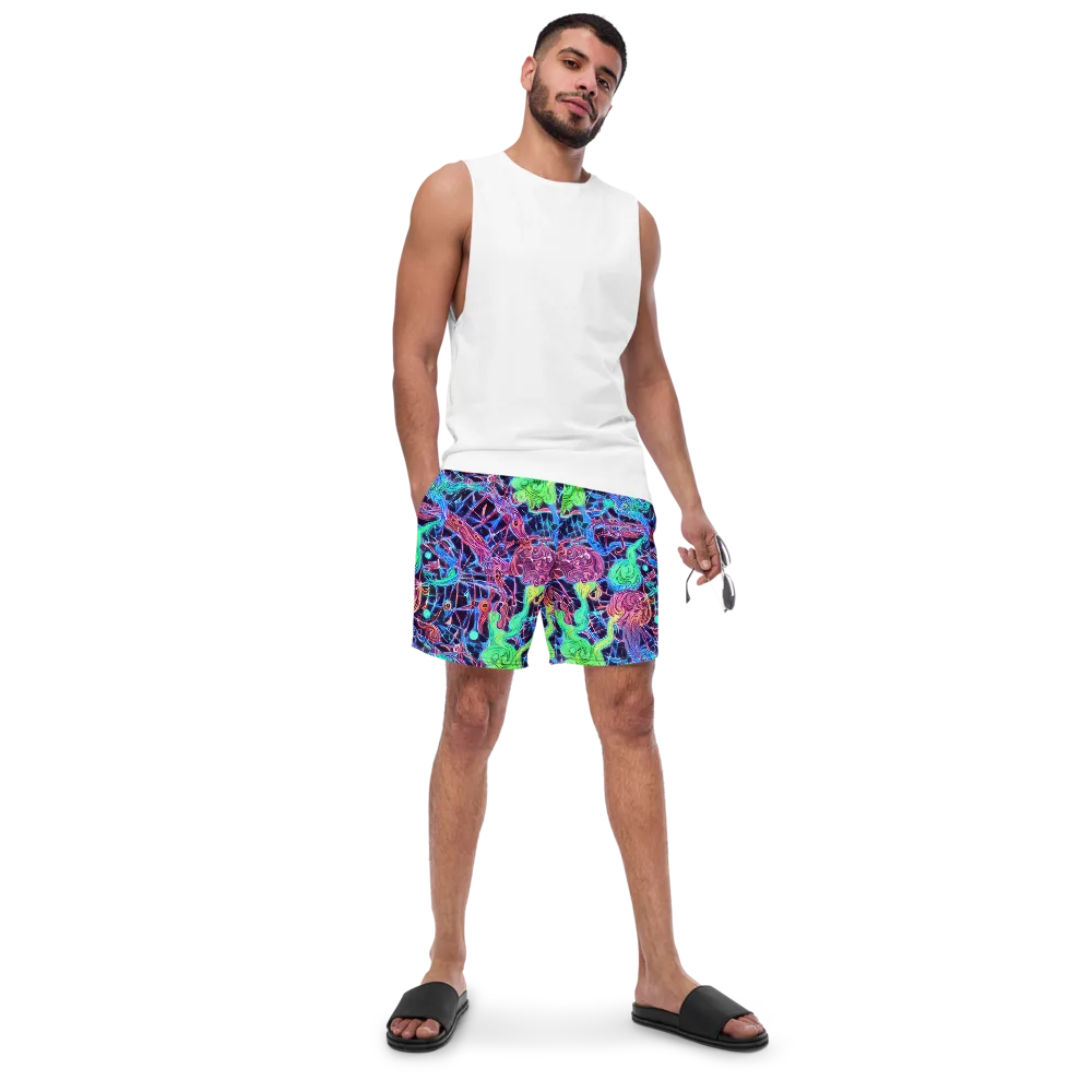 Prismatic Predators on Swim Trunks — Front