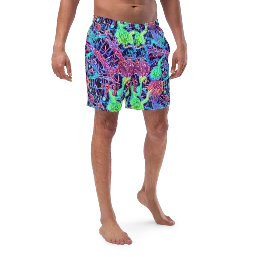 Prismatic Predators on a Swim Trunks