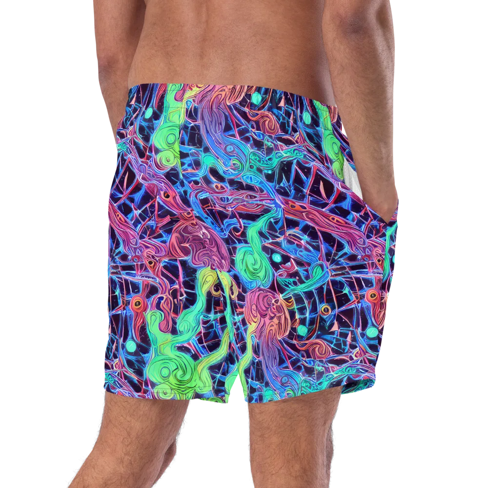 Prismatic Predators on Swim Trunks — Right Back