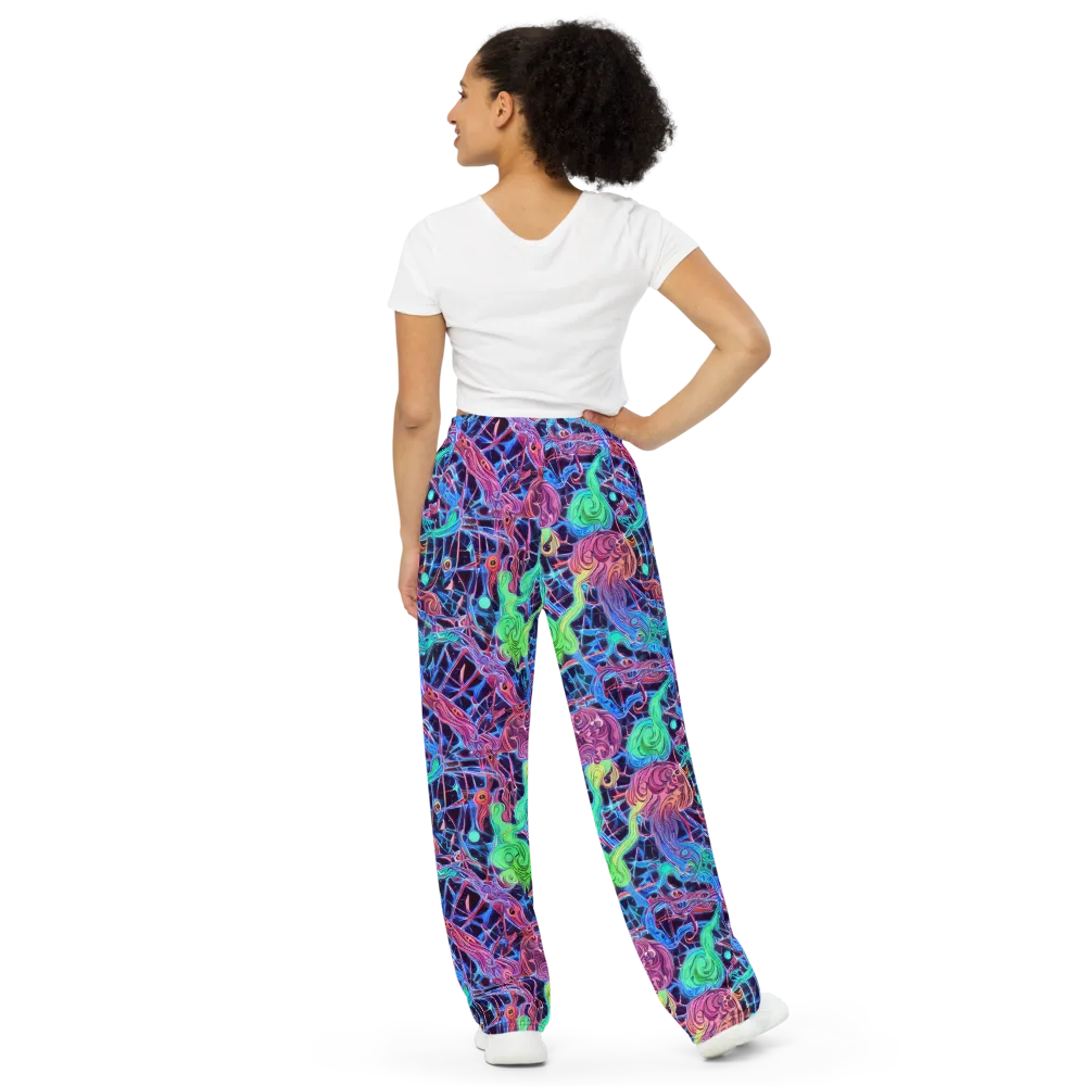 Prismatic Predators on Wide-Leg Pants — Back