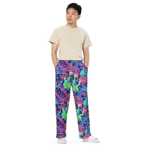 Prismatic Predators on a Wide-Leg Pants