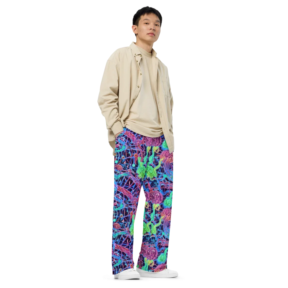 Prismatic Predators on Wide-Leg Pants — Right Front