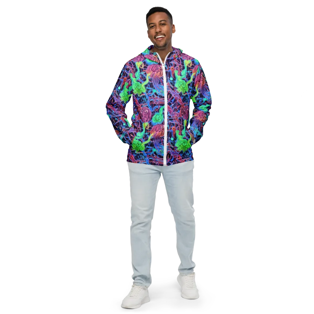 Prismatic Predators on Men's Windbreaker — Front