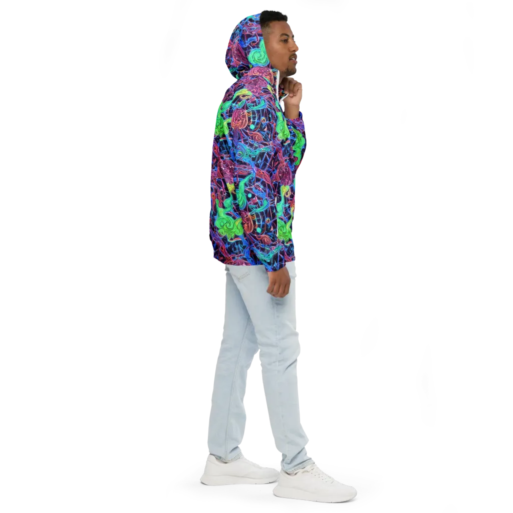 Prismatic Predators on Men's Windbreaker — Right