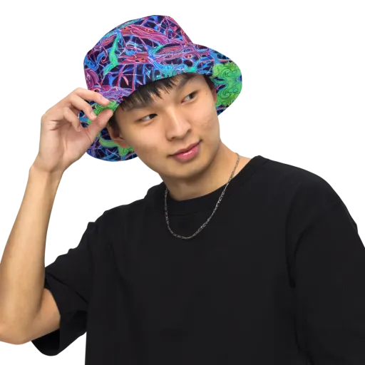 Prismatic Predators on a Reversible Bucket Hat