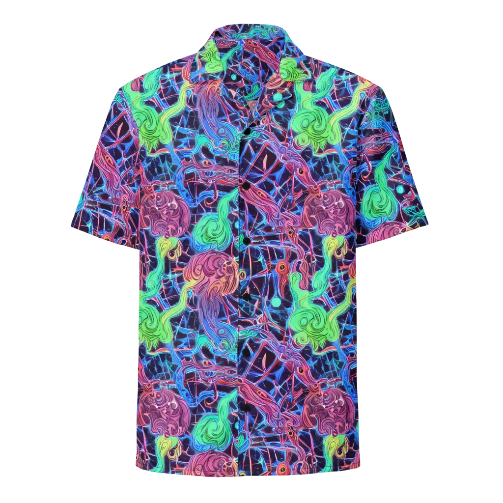 Prismatic Predators on Button Shirt — Front