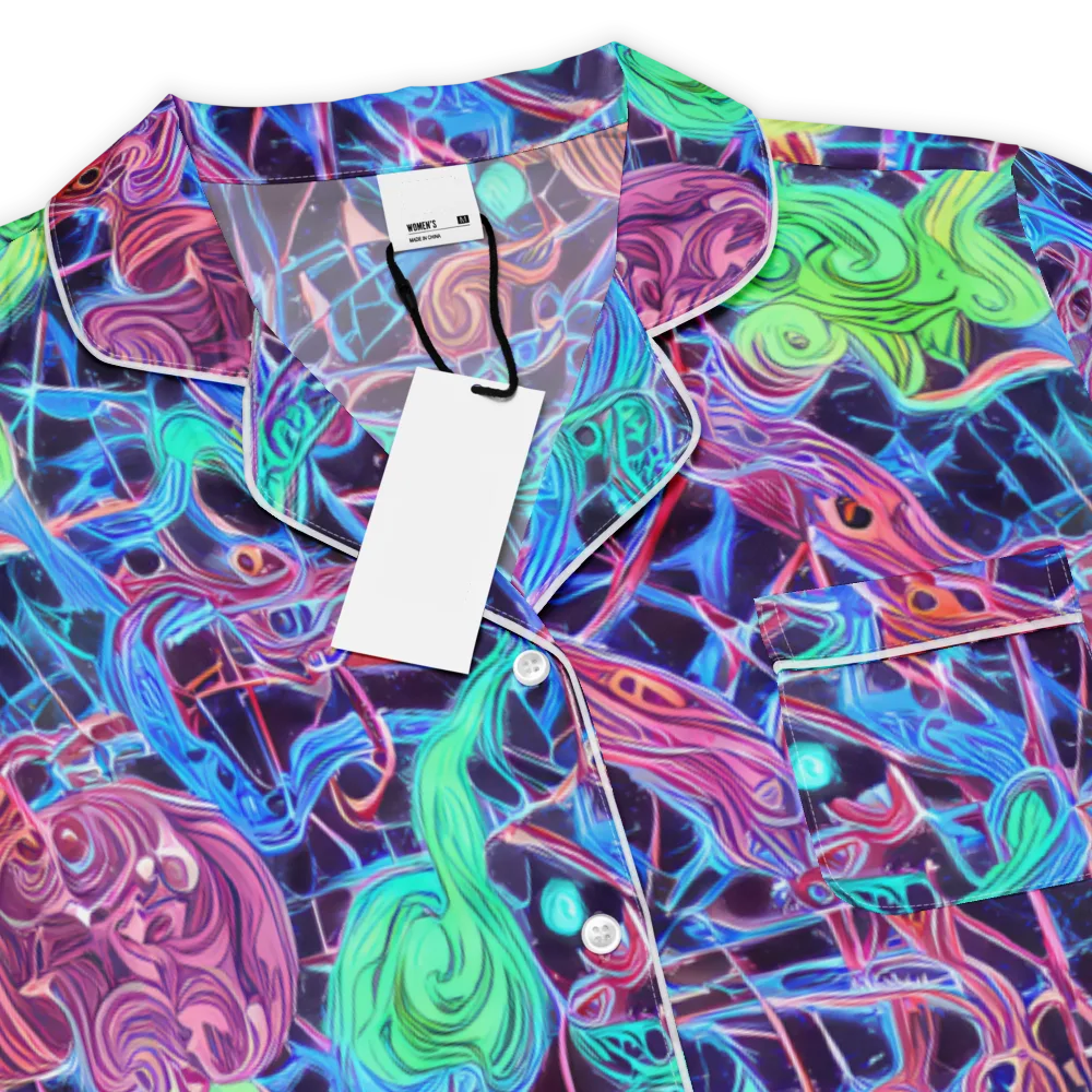 Prismatic Predators on Women's Short Sleeve Pajama Top — Product details