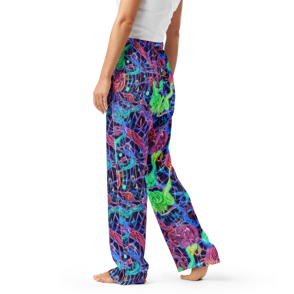 Prismatic Predators on Women's Pajama Pants — Left
