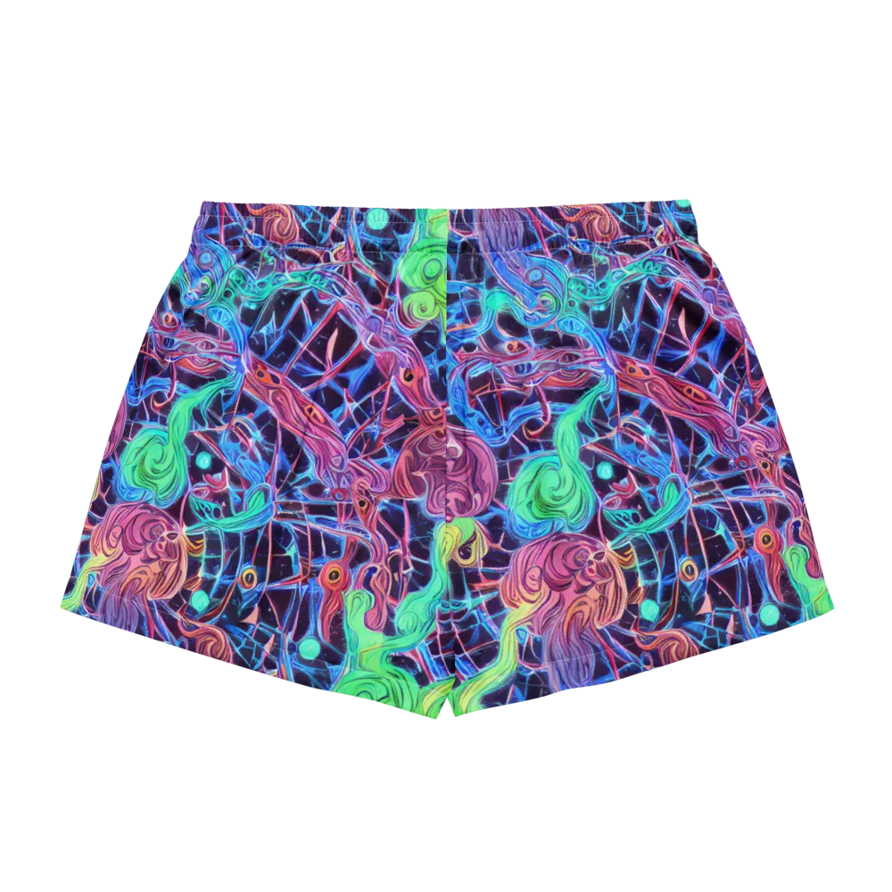 Prismatic Predators on Women's Pajama Shorts — Back