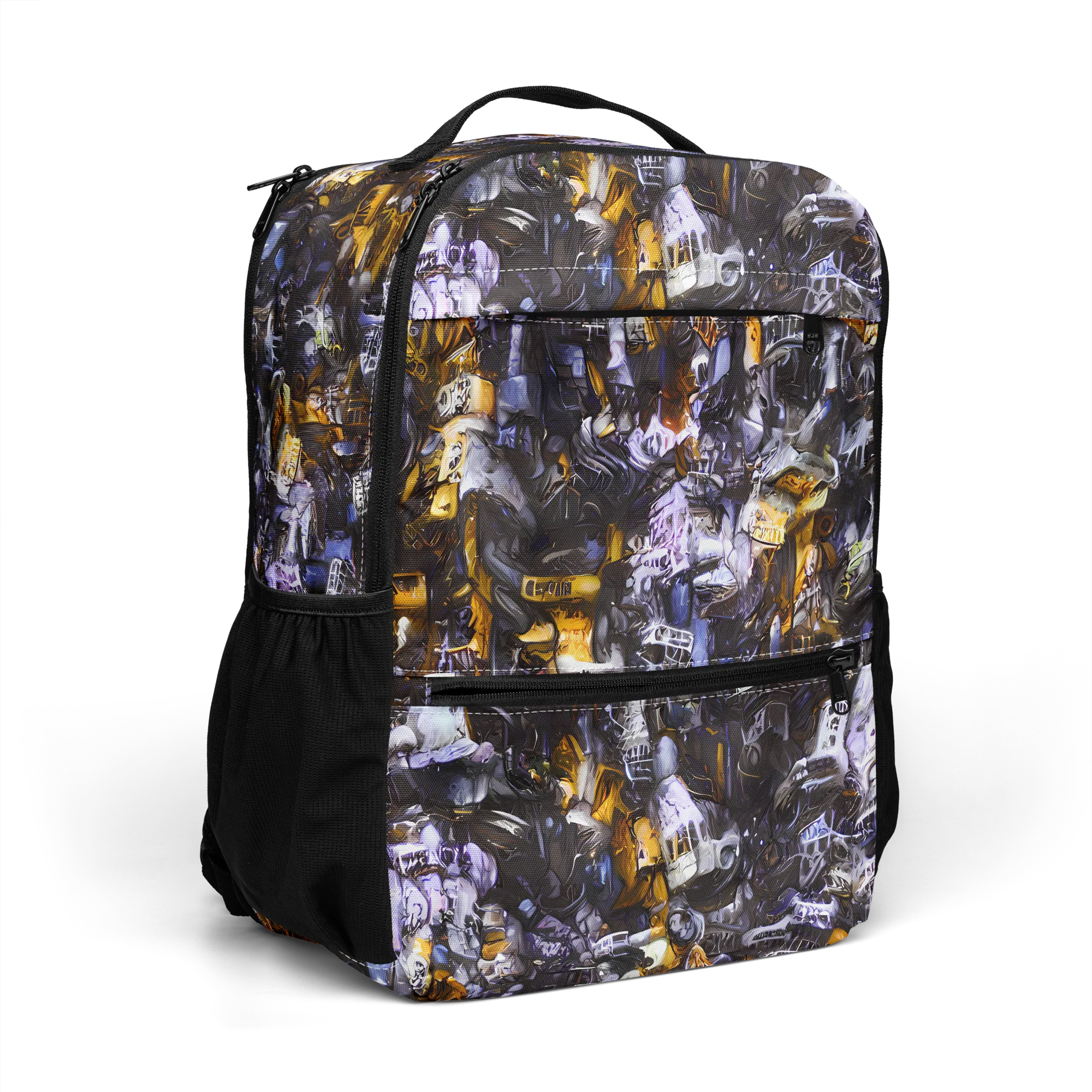 Gilded Bone Riot on Utility Backpack — Right Front