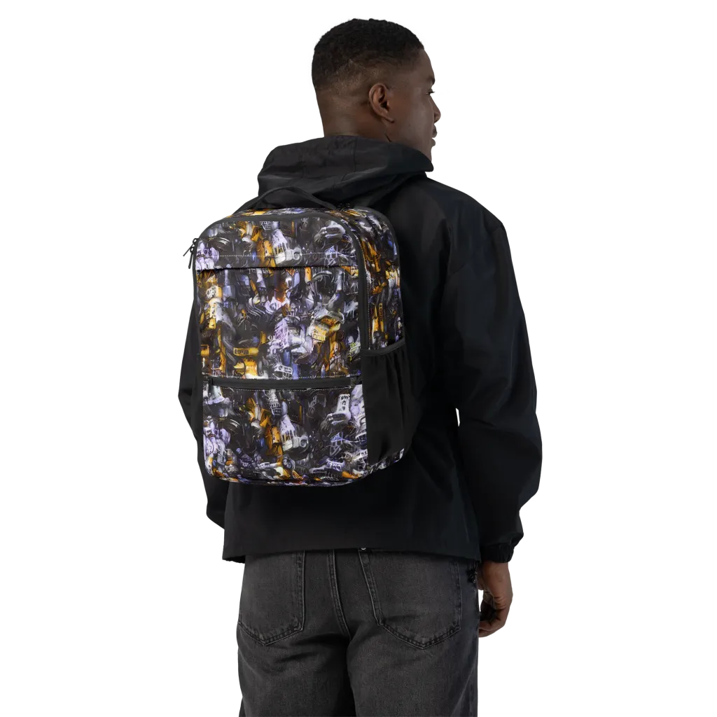 Gilded Bone Riot on Utility Backpack — Back