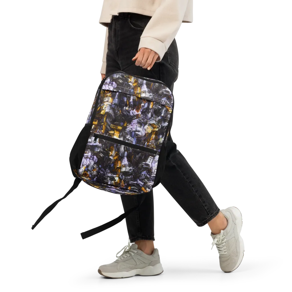 Gilded Bone Riot on Utility Backpack — Front
