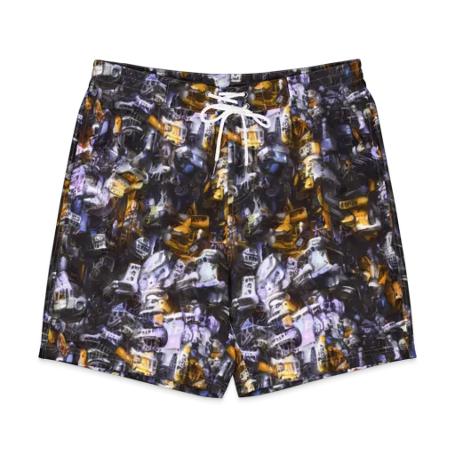 Gilded Bone Riot on a Men's Board Shorts