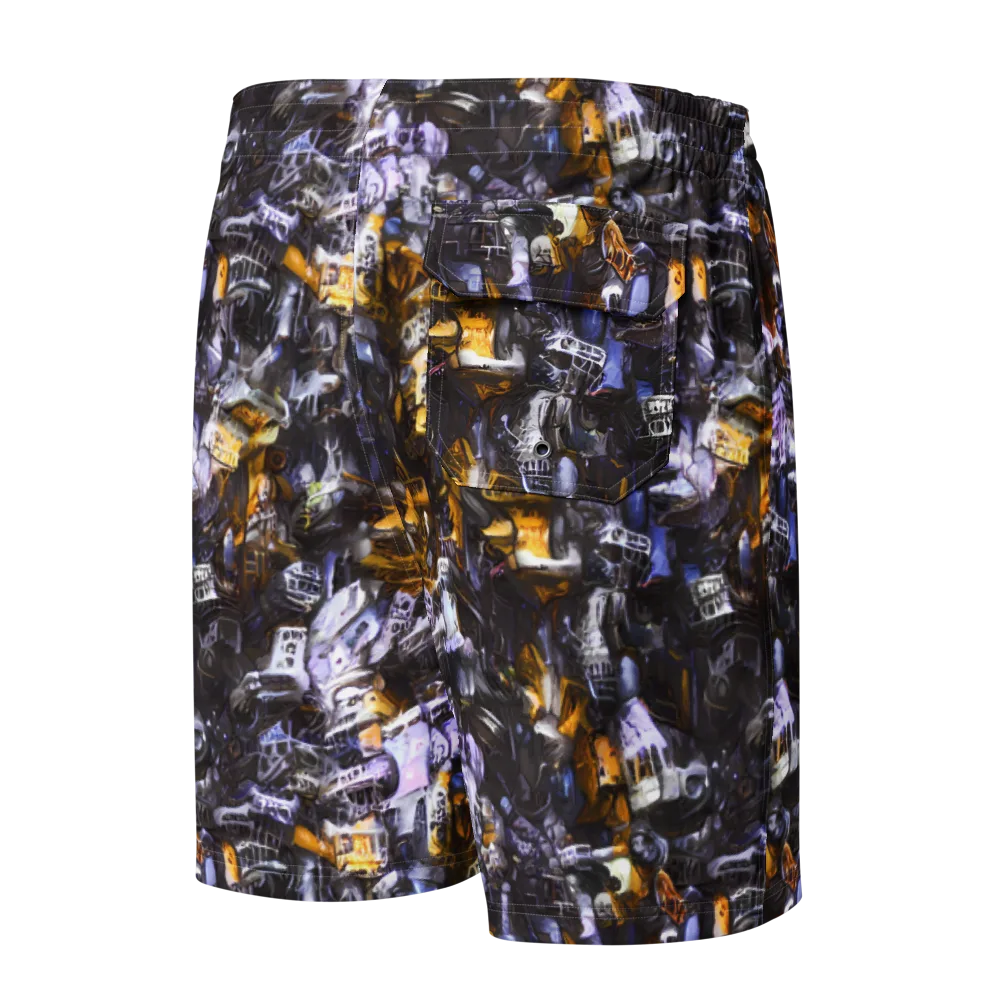 Gilded Bone Riot on Men's Board Shorts — Back