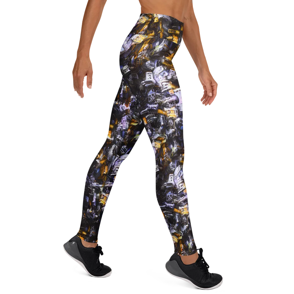 Gilded Bone Riot on Yoga Leggings — Right